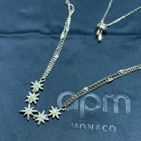 Brand New APM Monaco Star Necklace – Sparkling & Elegant, Unworn in Original Pac - Picture 3 of 5